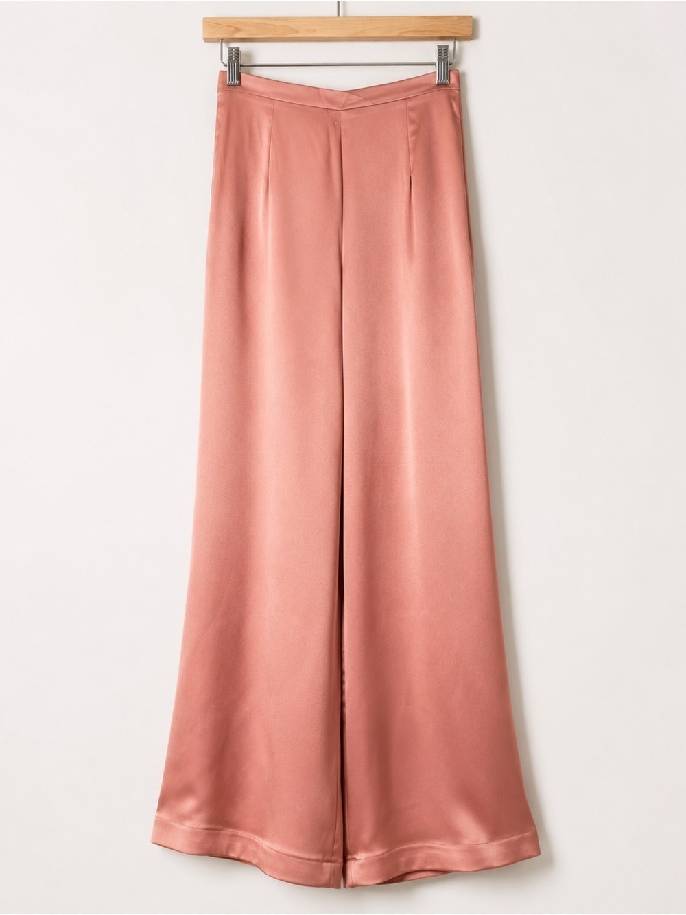 Andrea Iyamah Uchi Pants Powder Peach Satin Wide Leg XS - Picture 4 of 9